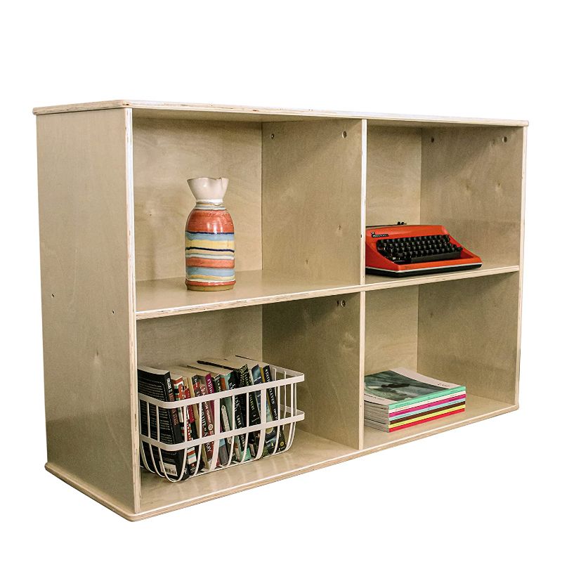 Photo 1 of Birch 4-Compartment Storage Cabinet 30 in Height - Natural