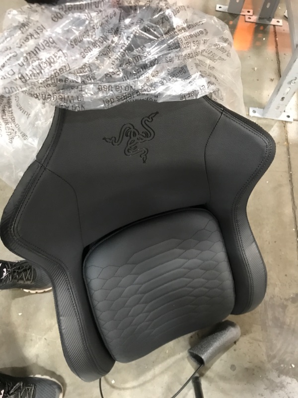 Photo 3 of Razer Iskur Gaming Chair: Ergonomic Lumbar Support System - Multi-Layered Synthetic Leather Foam Cushions - Engineered to Carry - Memory Foam Head Cushion - Black
