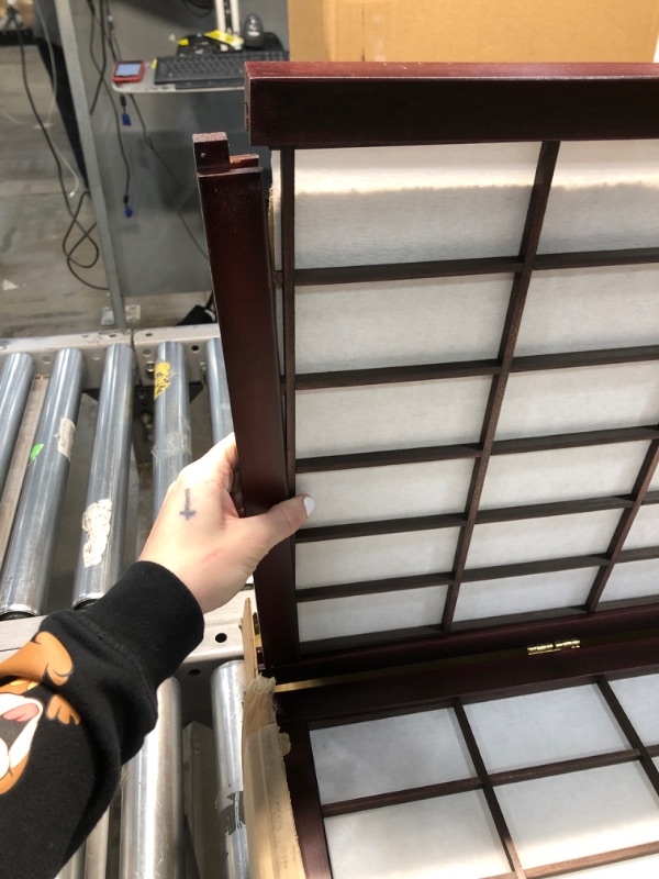 Photo 1 of 4-Panel Room Divider - Cherry
