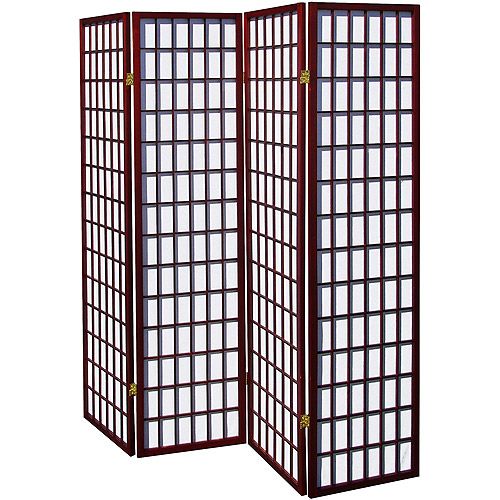 Photo 1 of 4-Panel Room Divider - Cherry
