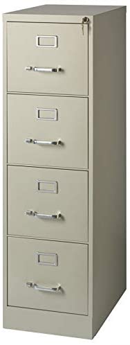 Photo 1 of Scranton and Co 22" Deep 4 Drawer Letter File Cabinet in Putty, Fully Assembled
