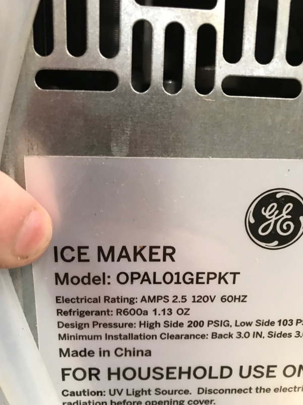 Photo 4 of ***PARTS ONLY*** GE Profile Opal | Countertop Nugget Ice Maker
MODEL: OPAL01GEPKT
SERIAL NUMBER: RR001632