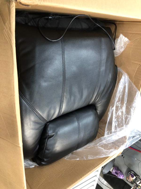 Photo 3 of **INCOMPLETE BOX 1 OF 2**
YITAHOME Power Lift Recliner Chair for Elderly, Lift Chair with Heat and Massage, Faux Leather Recliner Chair with 2 Cup Holders, Side Pockets & Remote Control for Living Room (Black)
