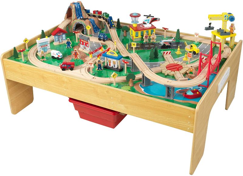 Photo 1 of KidKraft - ADVENTURE TOWN RAILWAY TRAIN SET & TABLE WITH EZ KRAFT ASSEMBLY™