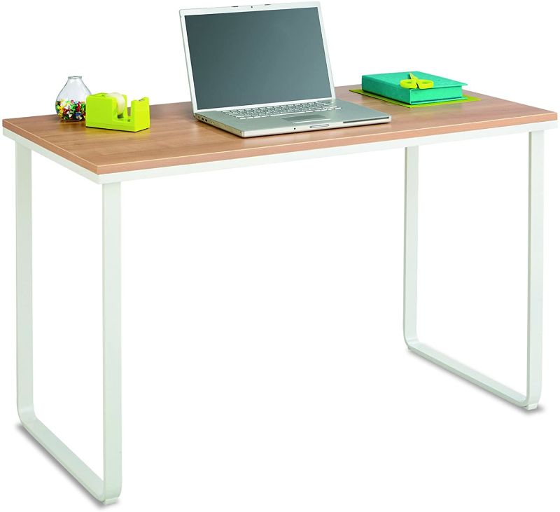 Photo 1 of Safco Products Home Office Computer Table Desk, 47 1/4"W x 24"D, Beech/White
