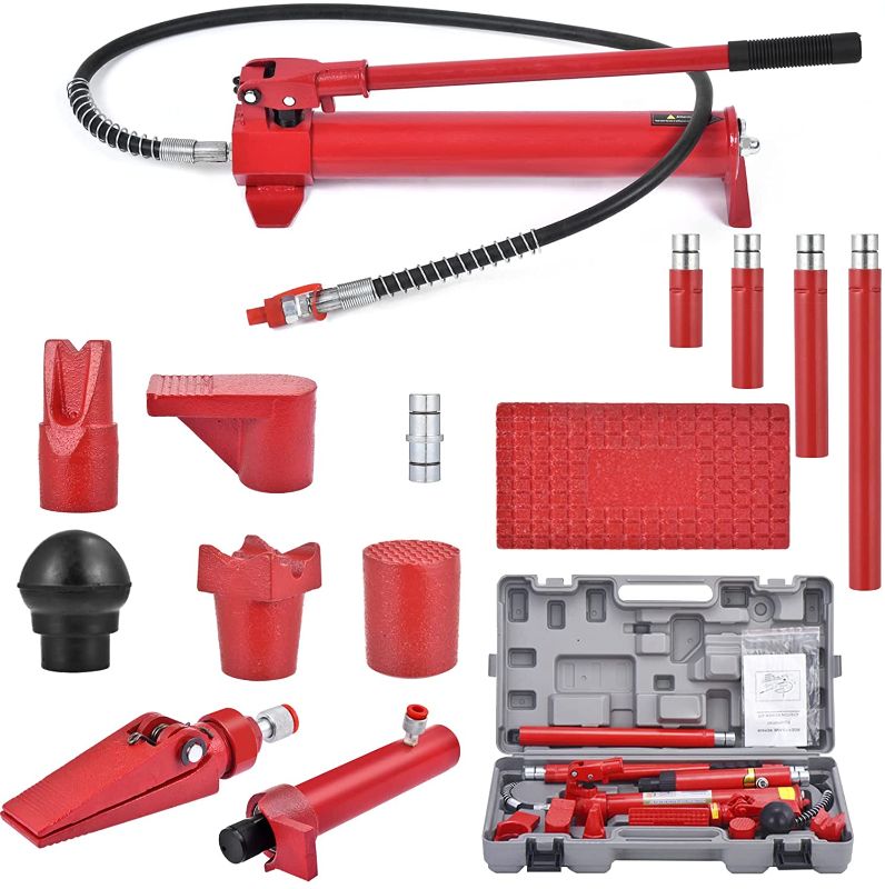 Photo 1 of 10Ton Porta Power Hydraulic Jack Body Frame Repair Kit 2M Lengthen Hose Lift Ram Height 13.5mm-33mm for Loadhandler Truck Bed Unloader Farm and Hydraulic Equipment Construction
