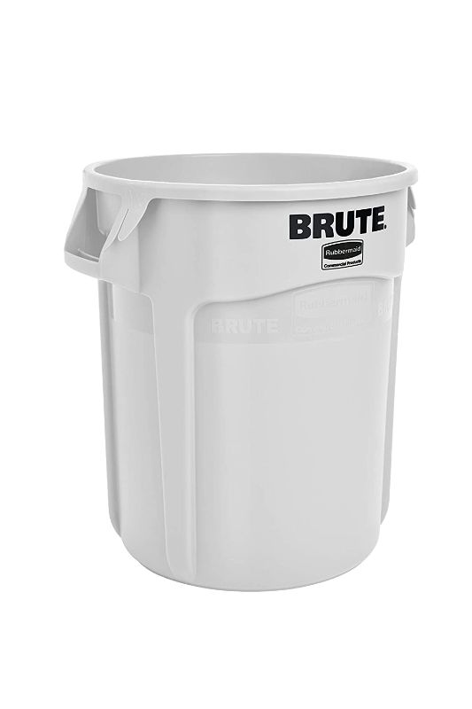 Photo 1 of Rubbermaid Commercial Products-FG261000WHT Brute Waste Container, 10 Gallon, White
NOT BOXED!