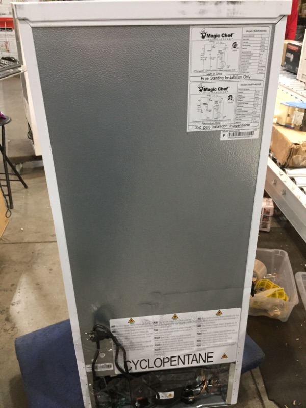 Photo 1 of 4.5 cu. ft. 2 Door Mini Fridge in White with Freezer