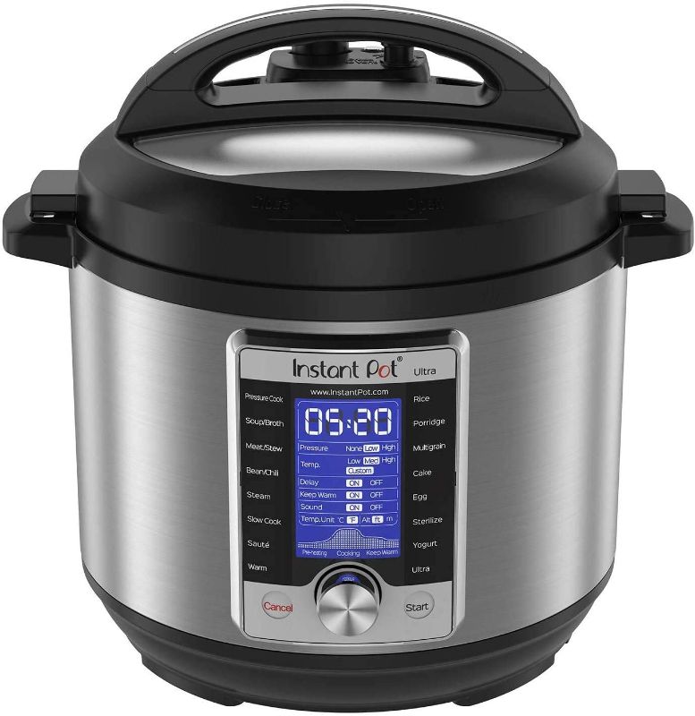 Photo 1 of **USED**
Instant Pot Ultra 80 Ultra 8 Qt 10-in-1 Multi- Use Programmable Pressure Cooker, Slow Cooker, Rice Cooker, Yogurt Maker, Cake Maker, Egg Cooker, Sauté, and more, Stainless Steel/Black
