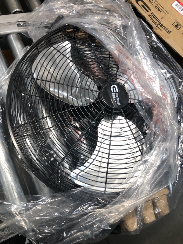 Photo 2 of 20 in. 3-Speed High Velocity Floor Fan (dark grey)