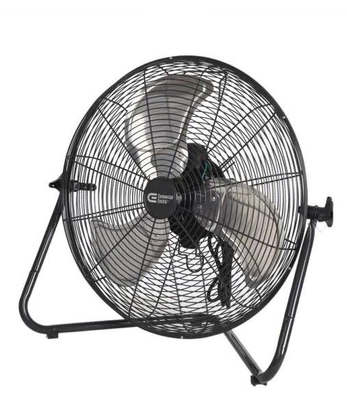 Photo 1 of 20 in. 3-Speed High Velocity Floor Fan (dark grey)