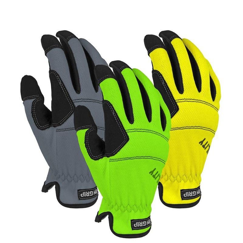 Photo 2 of Firm Grip High Vis Large Utility High Performance Glove (2: 3 packs) new item; 2 3 packs