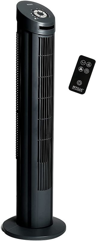 Photo 1 of **USED, MISSING HARDWARE**
Seville Classics UltraSlimline 40 in. Oscillating Home Office Use Quiet Cooling, 4-Speed, Black
