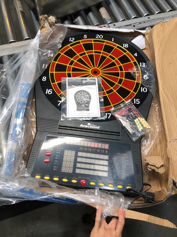 Photo 3 of **USED**
Arachnid Cricket Pro 800 Electronic Dartboard with NylonTough Segments for Improved Durability and Playability and Micro-thin Segment Dividers for ReducedBounce-outs , Black
