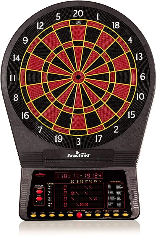 Photo 1 of **USED**
Arachnid Cricket Pro 800 Electronic Dartboard with NylonTough Segments for Improved Durability and Playability and Micro-thin Segment Dividers for ReducedBounce-outs , Black
