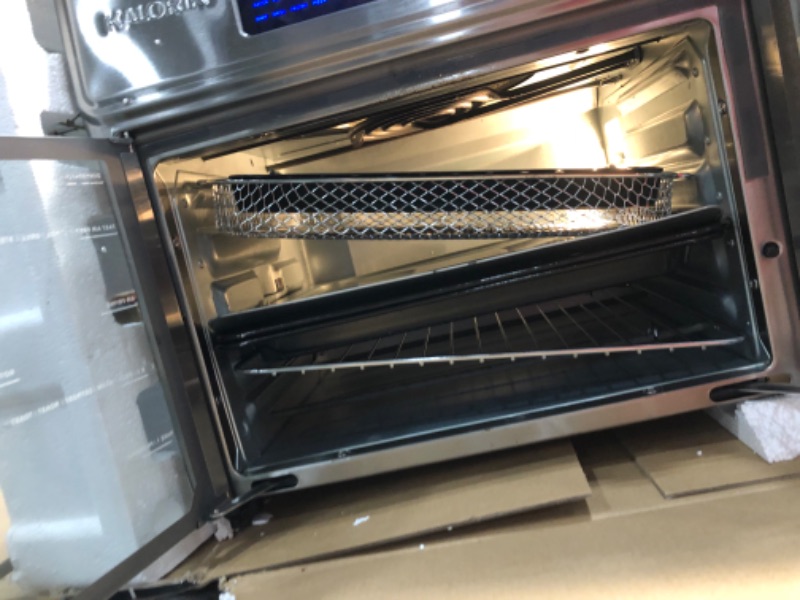 Photo 4 of **USED**
Kalorik MAXX® AFO 46045 SS Digital Air Fryer Oven 26 Quart 10-in-1 Countertop Toaster Oven & Air Fryer Combo - Grill, Rotisserie, Dehydrator, Pizza Oven, & More | 1750W | Stainless Steel
