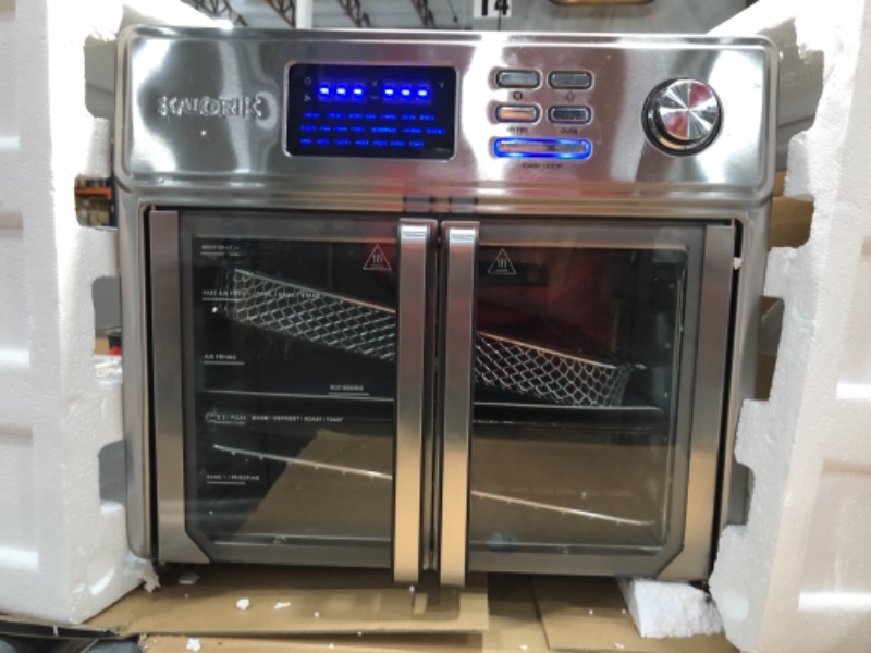 Photo 2 of **USED**
Kalorik MAXX® AFO 46045 SS Digital Air Fryer Oven 26 Quart 10-in-1 Countertop Toaster Oven & Air Fryer Combo - Grill, Rotisserie, Dehydrator, Pizza Oven, & More | 1750W | Stainless Steel
