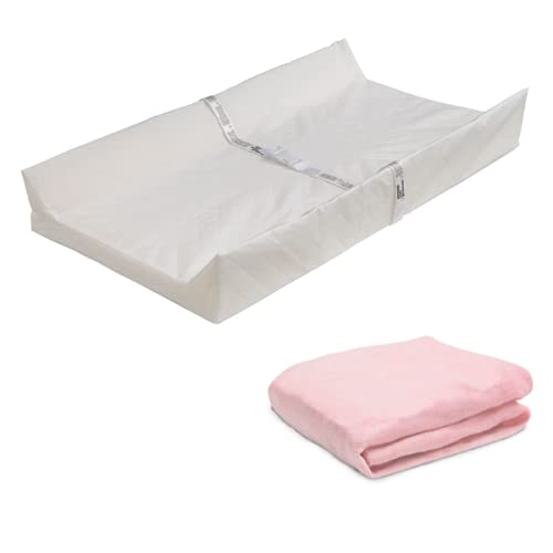 Photo 1 of Delta Children Contoured Changing Pad with Plush Cover, Pink
