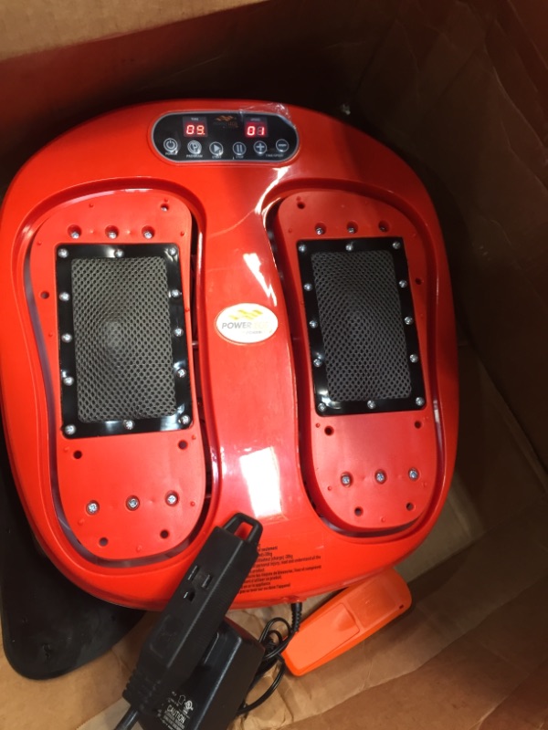 Photo 2 of **USED**
Power Legs Vibration Plate Foot Massager Platform with Rotating Acupressure Heads Multi Setting Electric Foot Massager with Remote Control
