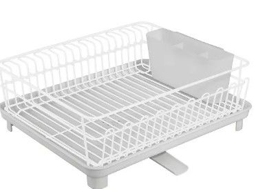 Photo 1 of **1 CORNER IS BROKEN**
mDesign Kitchen Dish Drying Rack with Swivel Spout