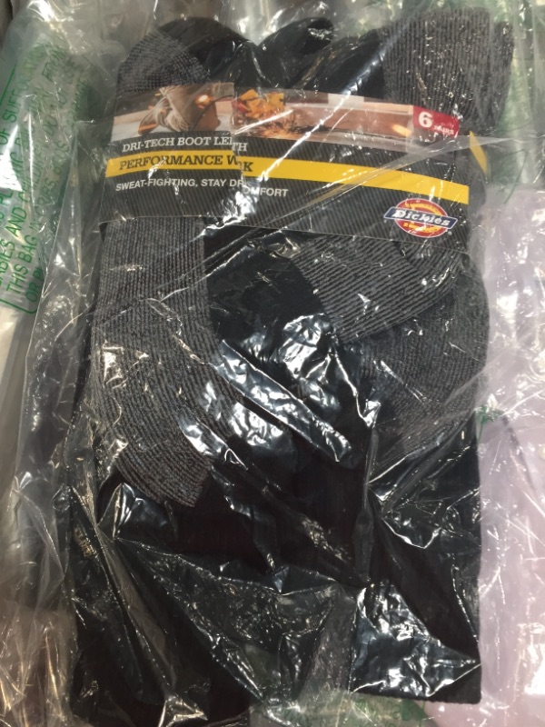 Photo 2 of Dickies Men's Multi-Pack Dri-tech Moisture Control Boot-Length Socks SIZE 6-12
