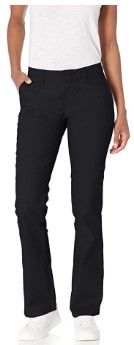 Photo 1 of Dickies Women's Flat Front Stretch Twill Pant Slim Fit Bootcut SIZE 10
