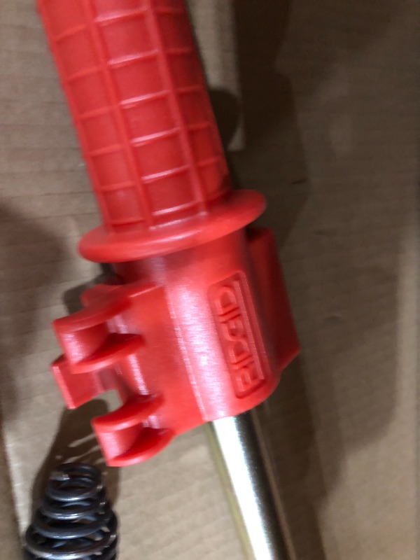 Photo 2 of **USED**
RIDGID 59787 K-3 Toilet Auger, 3-Foot Toilet Auger Snake with Bulb Head to Clear Clogged Toilets, Stainless, Red
