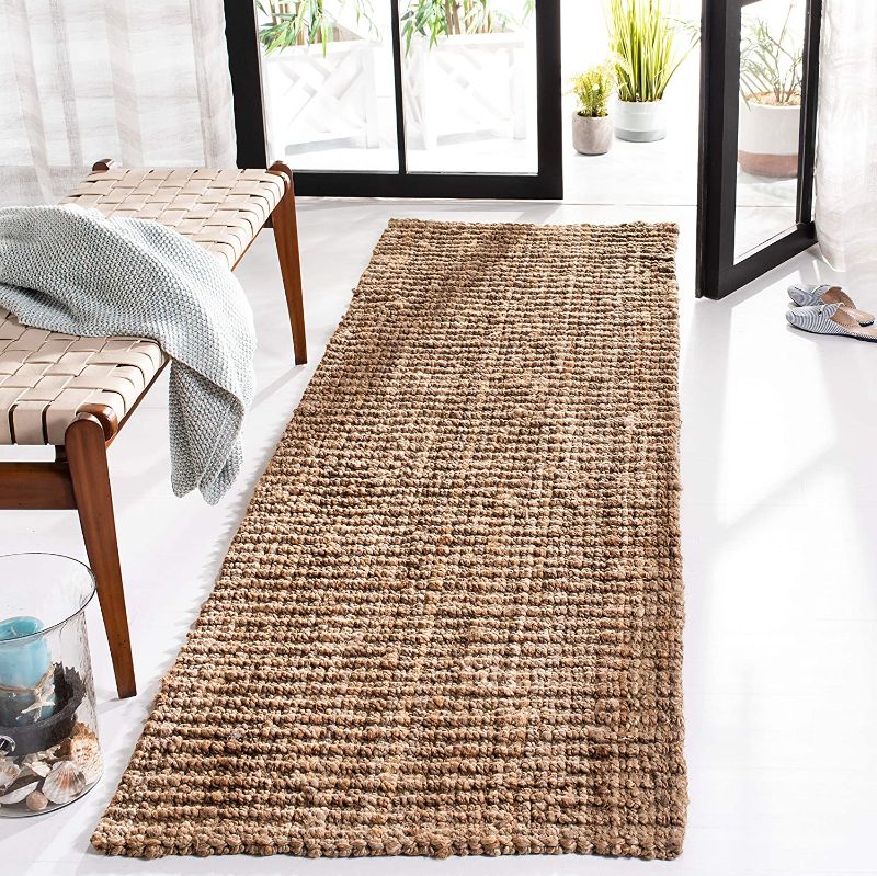Photo 1 of **USED**
Safavieh Natural Fiber Collection NF447A Handmade Chunky Textured Premium Jute 0.75-inch Thick Runner, 2'6" x 8' , Natural
