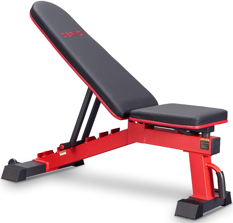 Photo 1 of **USED, MISSING HARDWARE, MISSING COMPONENTS**
DERACY Adjustable Weight Bench for Full Body Workout, Incline and Decline Weight Bench for Indoor Workout, Home Gym
