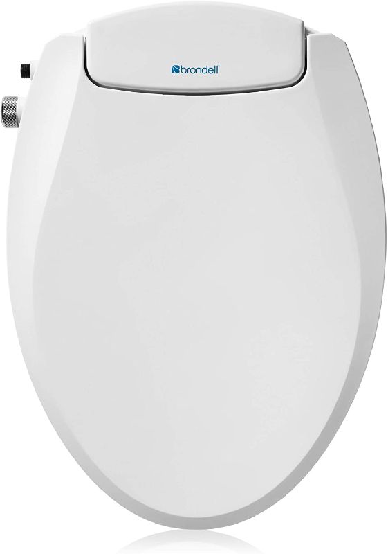 Photo 1 of **USED**
Brondell Swash Ecoseat Non-Electric Bidet Toilet Seat, Fits Elongated Toilets, White - Dual Nozzle System, Ambient Water Temperature - Bidet with Easy Installation
