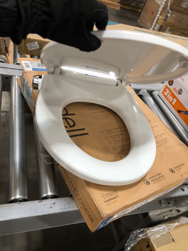Photo 2 of **USED**
Brondell Swash Ecoseat Non-Electric Bidet Toilet Seat, Fits Elongated Toilets, White - Dual Nozzle System, Ambient Water Temperature - Bidet with Easy Installation
