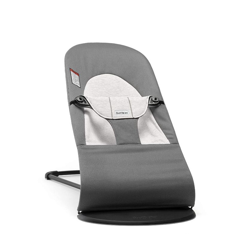 Photo 1 of BabyBjörn Bouncer Balance Soft, Cotton/Jersey, Dark Gray/Gray (005084US)
**used**