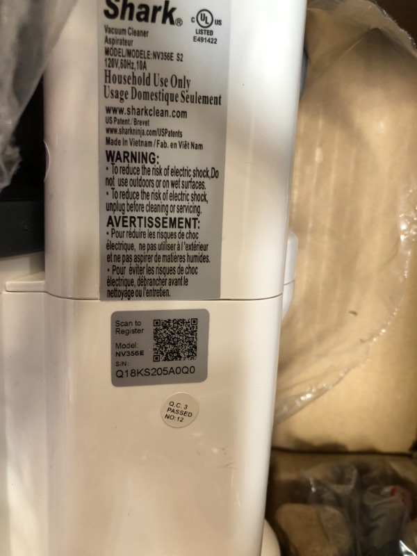 Photo 3 of **does not turn on when plugged into power outlet**
Shark Navigator Lift-Away Professional NV356E & Navigator Upright Vacuum for Carpet and Hard Floor with Lift-Away Handheld HEPA Filter, and Anti-Allergy Seal (NV352), Lavender
