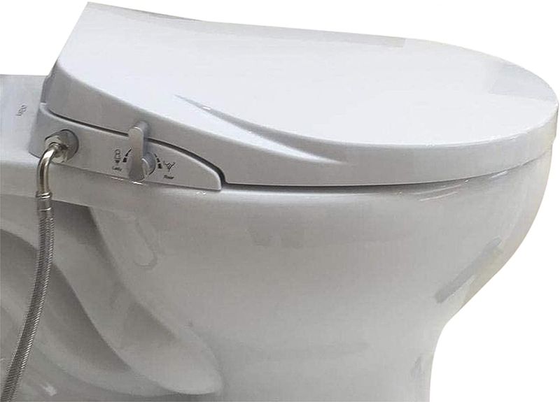 Photo 1 of **USED**
Hibbent Bidet Seat with Separated Self Clean Knob,Dual Nozzles for Rear & Feminine Spray-Non-Electric Bidet Toilet Seat Sleek Design, ON/OFF Metal T Adapter Included (Elongated-SC206)
