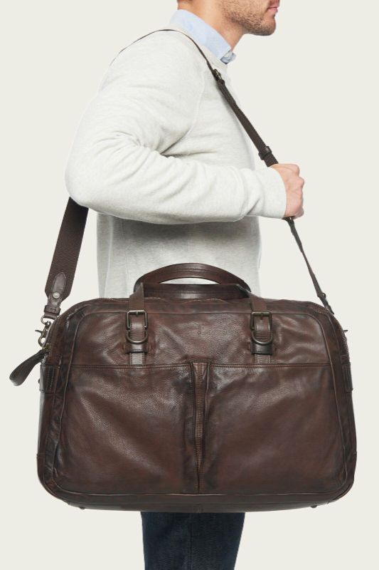 Photo 1 of **MISSING STRAP, ZIPPER GETS STUCK**
Frye Leather Duffle Bag Large Oversized Overnight Weekender Travel Luggage
