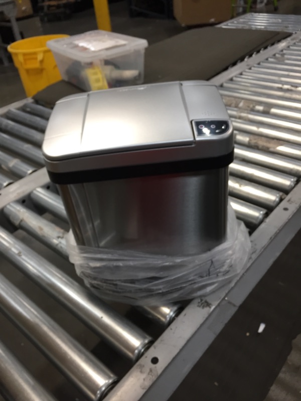 Photo 1 of iTouchless 2.5 Gallon Garbage Fragrance, Touchless Automatic Bin, Perfect for Bathroom and Office Trash Cans with AbsorbX Odor Filter, 2 Gal Sensor Stainless Steel
