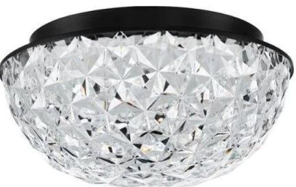 Photo 1 of **DIFFERENT COLOR OF METAL**
Ellis Place 12.25 in. Matte Black LED Round Flush Mount, Modern Ceiling Light