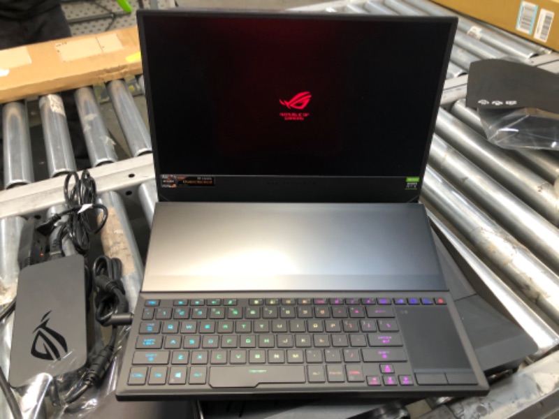 Photo 5 of **NEW, BOTTOM OF LAPTOP HAS A TOTAL OF 15 SCREW ALL INTACT**
ASUS ROG Zephyrus Duo SE 15 Gaming Laptop, 15.6” 300Hz IPS Type FHD Display, NVIDIA GeForce RTX 3060, AMD Ryzen 9 5980HX, 16GB DDR4, 1TB PCIe SSD, Per-Key RGB Keyboard, Windows 10 Home, GX551QM-