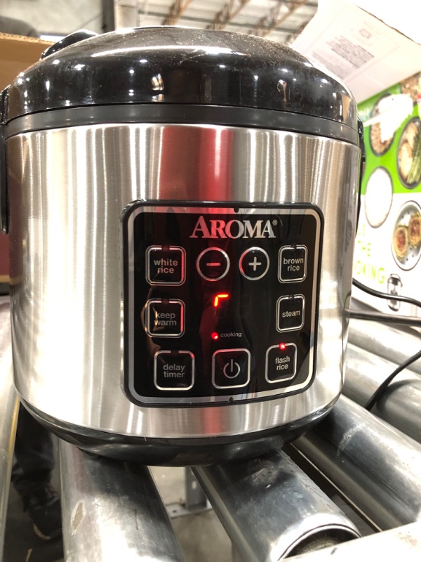 Photo 2 of **used**
Aroma Housewares 8-Cup (cooked)/ 2 Quart Digital Cool-Touch Rice Cooker & Food Steamer
