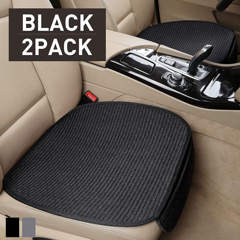 Photo 1 of **DIFFERENT STYLE**
hikeaglauto Car Seat Covers Cushion Pad 2PCS for Auto Supplies Universal Anti-Slip, Prevent Leather Seats from Burning in Summer & Jeans Fading(2Pcs Black)

