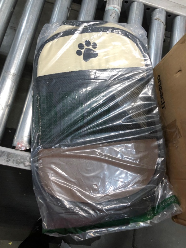 Photo 1 of ACTUAL COLOR IS BROWN
 Portable Foldable Pet Playpen + Free Carrying Case + Free Travel Bowl | Available in 3 Sizes Indoor/Outdoor Water-Resistant Removable Shade Cover
