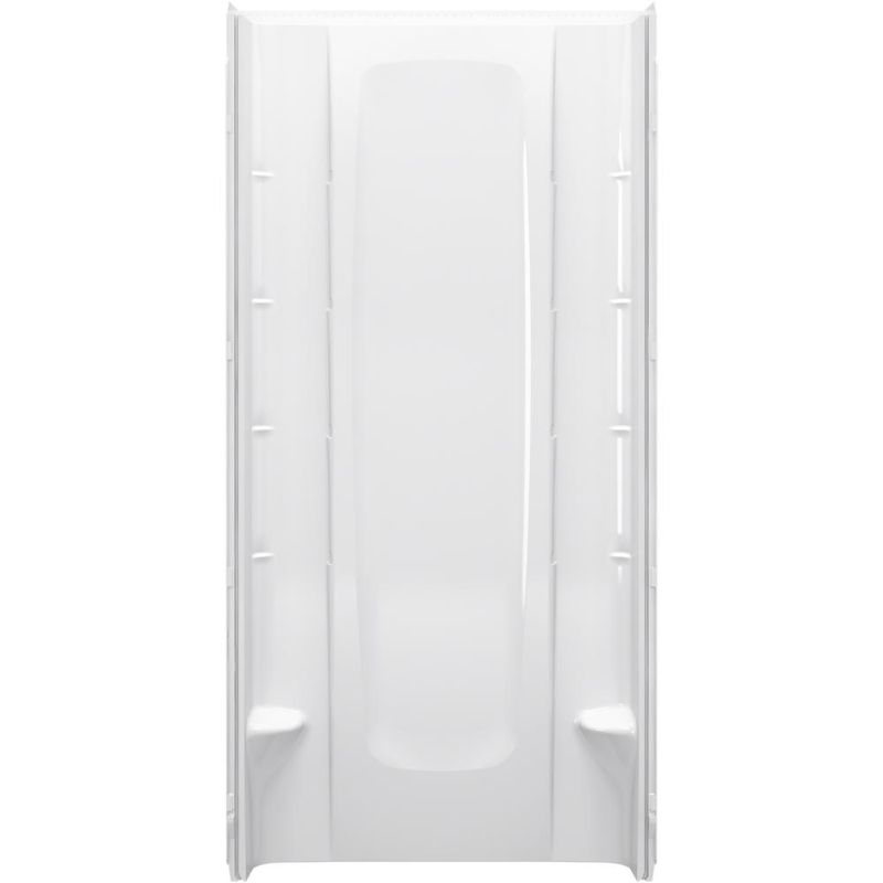 Photo 1 of **MINOR CHIPS ON CORNERS** 6" CRACK ON SIDE OF SHOWER WALL**
STERLING 36 in. X 76 in. 1-Piece Direct-to-Stud Alcove Shower Back Wall in White