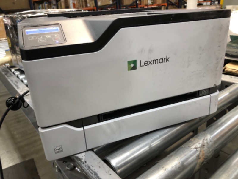 Photo 3 of ***PARTS ONLY, MINOR CRACK**
Lexmark C3224dw Color Laser Printer with Wireless capabilities, Standard Two Sided printing, Two Line LCD Screen with Full-Spectrum Security and Prints Up To 24 ppm (40N9000),White, Gray
