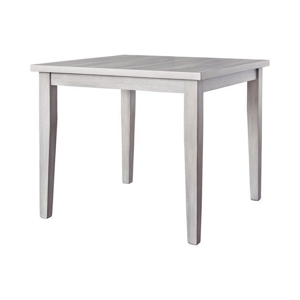 Photo 1 of **ACTUAL TABLE IS DIFFERENT FROM STOCK PHOTO**
Square Dining Table with Barn Texture and Tapered Legs, Weathered Gray
