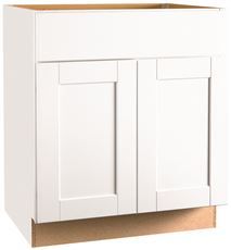 Photo 1 of **BACK PANEL IS BROKEN REFER TO PHOTO**
Rsi Home Products Shaker Base Cabinet, White, 30 in.