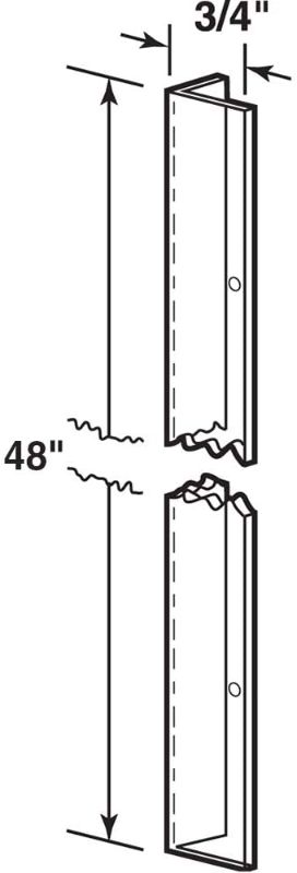 Photo 1 of **USED, INCOMPLETE**
Prime-Line Products MP9129 Corner Shield Perforated, 3/4 in. x 48 in, Vinyl Construction, Clear, Fasteners Included, Pack of 5
