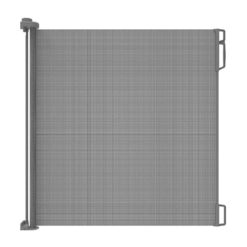 Photo 1 of Perma Child Safety Indoor/Outdoor Retractable Baby Gate 41" Tall, Extends to 71" Wide, Gray