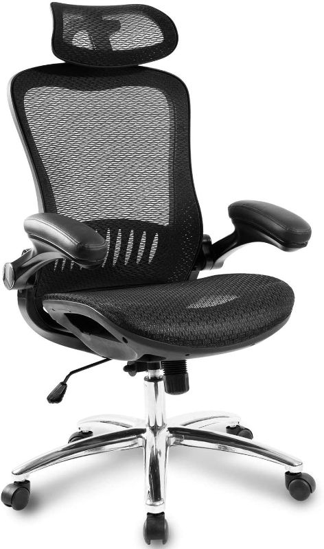 Photo 1 of **stock is similar to item** Mesh Adjustable Home Office Chair, Black