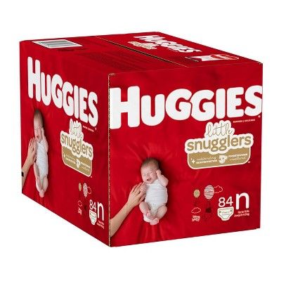 Photo 1 of Huggies Little Snugglers Hypoallergenic and Latex-Free Diapers, Newborn, 84 Count
