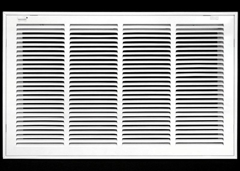 Photo 1 of 24" X 14" Return Air Filter Grille - Filter Included - Easy Plastic Tabs for Removable Face/Door - HVAC Vent Duct Cover - White [Outer Dimensions: 25.75w X 15.75h]
